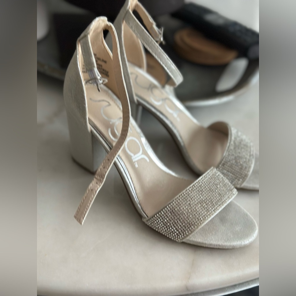 Sugar Silver Strappy Sandals